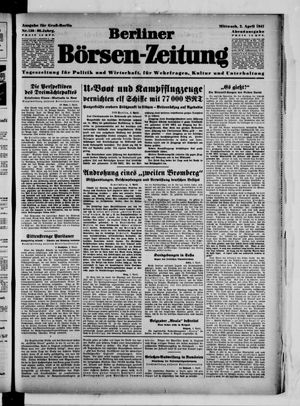 Berliner Börsen-Zeitung vom 02.04.1941