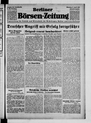 Berliner Börsen-Zeitung vom 08.04.1941