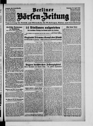 Berliner Börsen-Zeitung vom 13.04.1941