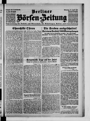 Berliner Börsen-Zeitung vom 15.04.1941