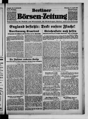 Berliner Börsen-Zeitung vom 15.04.1941