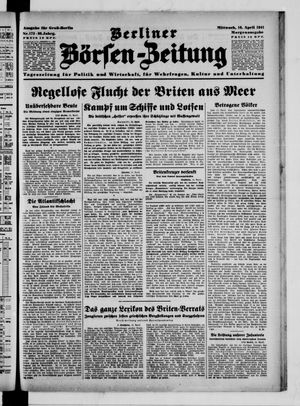 Berliner Börsen-Zeitung vom 16.04.1941
