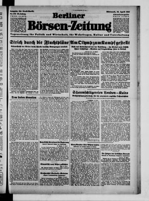 Berliner Börsen-Zeitung vom 16.04.1941