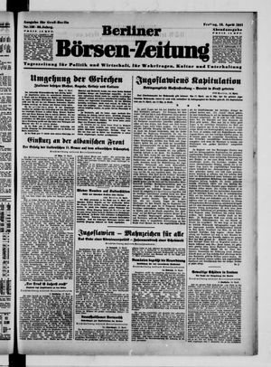 Berliner Börsen-Zeitung vom 18.04.1941
