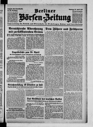 Berliner Börsen-Zeitung vom 20.04.1941