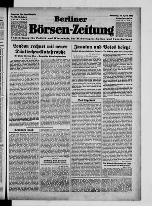 Berliner Börsen-Zeitung vom 22.04.1941