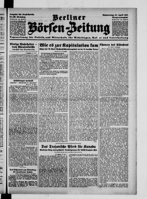 Berliner Börsen-Zeitung vom 24.04.1941