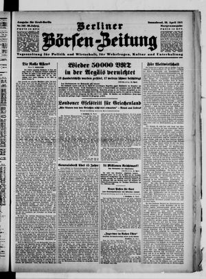Berliner Börsen-Zeitung vom 26.04.1941