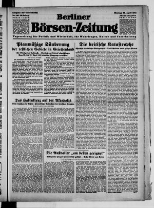 Berliner Börsen-Zeitung vom 28.04.1941