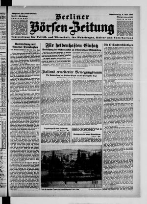 Berliner Börsen-Zeitung vom 08.05.1941