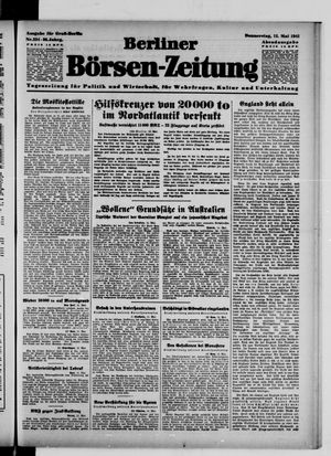 Berliner Börsen-Zeitung vom 15.05.1941