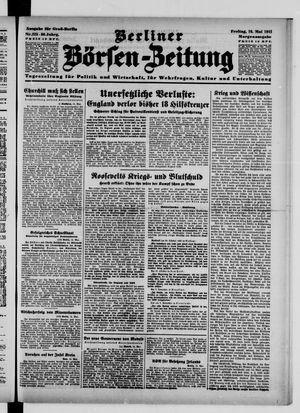 Berliner Börsen-Zeitung vom 16.05.1941