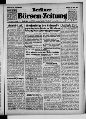 Berliner Börsen-Zeitung vom 26.05.1941
