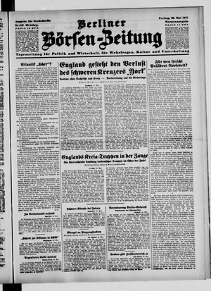 Berliner Börsen-Zeitung vom 30.05.1941