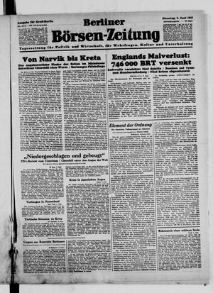 Berliner Börsen-Zeitung vom 03.06.1941