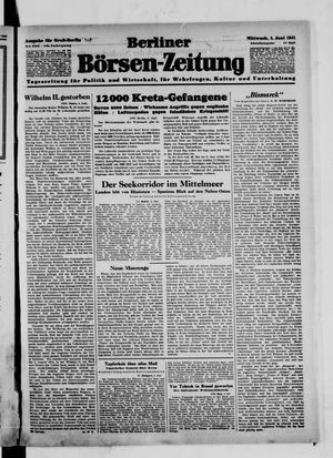 Berliner Börsen-Zeitung vom 04.06.1941