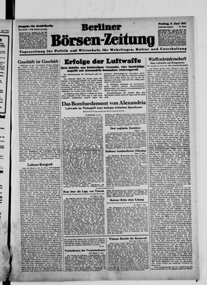 Berliner Börsen-Zeitung vom 06.06.1941