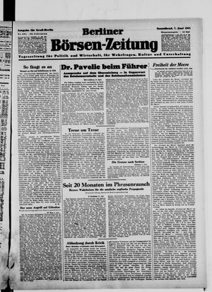 Berliner Börsen-Zeitung vom 07.06.1941