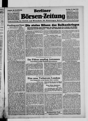 Berliner Börsen-Zeitung vom 13.06.1941