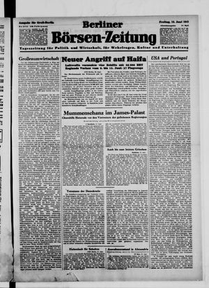 Berliner Börsen-Zeitung vom 13.06.1941