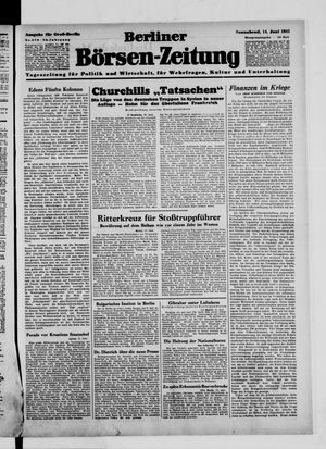 Berliner Börsen-Zeitung vom 14.06.1941