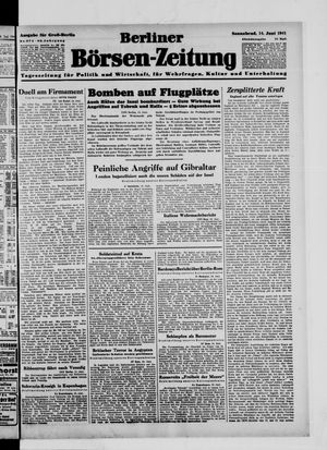 Berliner Börsen-Zeitung vom 14.06.1941