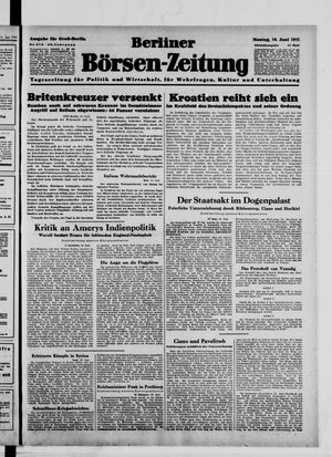 Berliner Börsen-Zeitung vom 16.06.1941