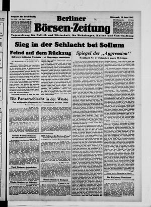 Berliner Börsen-Zeitung vom 18.06.1941