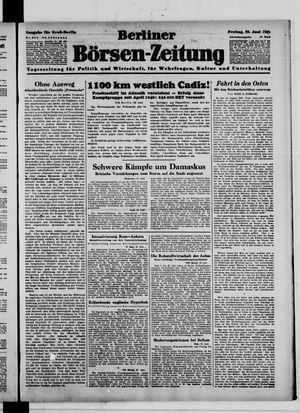 Berliner Börsen-Zeitung vom 20.06.1941