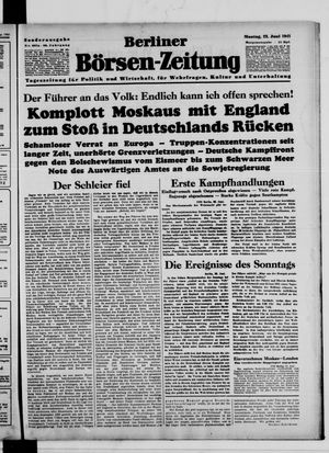 Berliner Börsen-Zeitung vom 23.06.1941