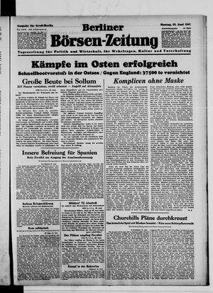 Berliner Börsen-Zeitung vom 23.06.1941