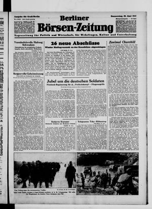 Berliner Börsen-Zeitung vom 26.06.1941