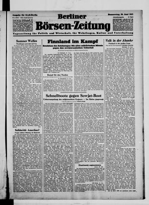 Berliner Börsen-Zeitung vom 26.06.1941