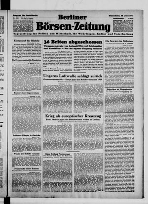 Berliner Börsen-Zeitung vom 28.06.1941