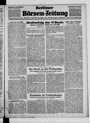 Berliner Börsen-Zeitung vom 29.06.1941