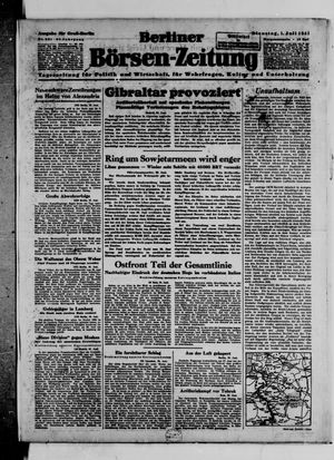 Berliner Börsen-Zeitung vom 01.07.1941
