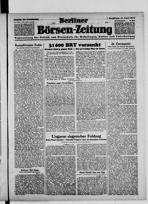 Berliner Börsen-Zeitung vom 11.07.1941