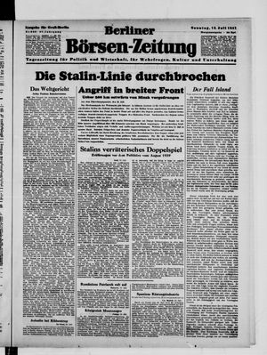 Berliner Börsen-Zeitung vom 13.07.1941