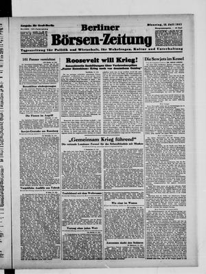 Berliner Börsen-Zeitung vom 15.07.1941