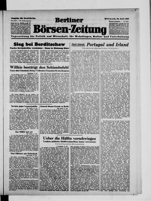 Berliner Börsen-Zeitung vom 16.07.1941