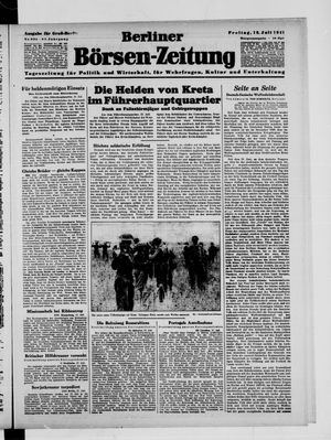 Berliner Börsen-Zeitung vom 18.07.1941