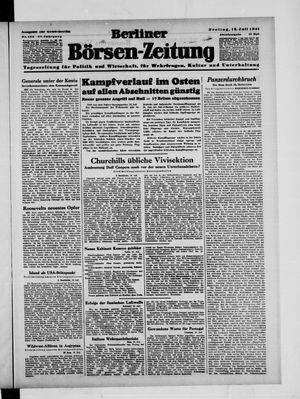 Berliner Börsen-Zeitung vom 18.07.1941