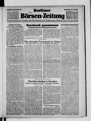 Berliner Börsen-Zeitung vom 19.07.1941