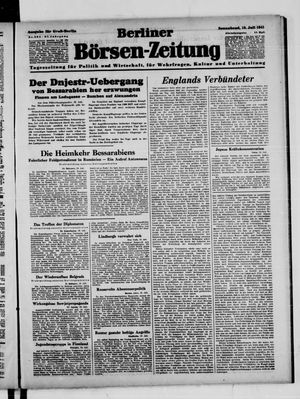 Berliner Börsen-Zeitung vom 19.07.1941