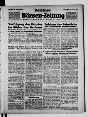 Berliner Börsen-Zeitung vom 21.07.1941
