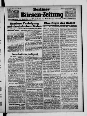 Berliner Börsen-Zeitung vom 23.07.1941