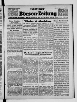 Berliner Börsen-Zeitung vom 25.07.1941