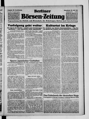 Berliner Börsen-Zeitung vom 26.07.1941