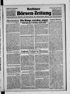 Berliner Börsen-Zeitung vom 27.07.1941