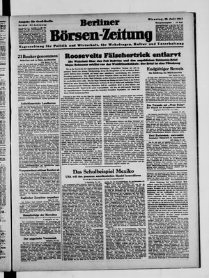 Berliner Börsen-Zeitung vom 29.07.1941